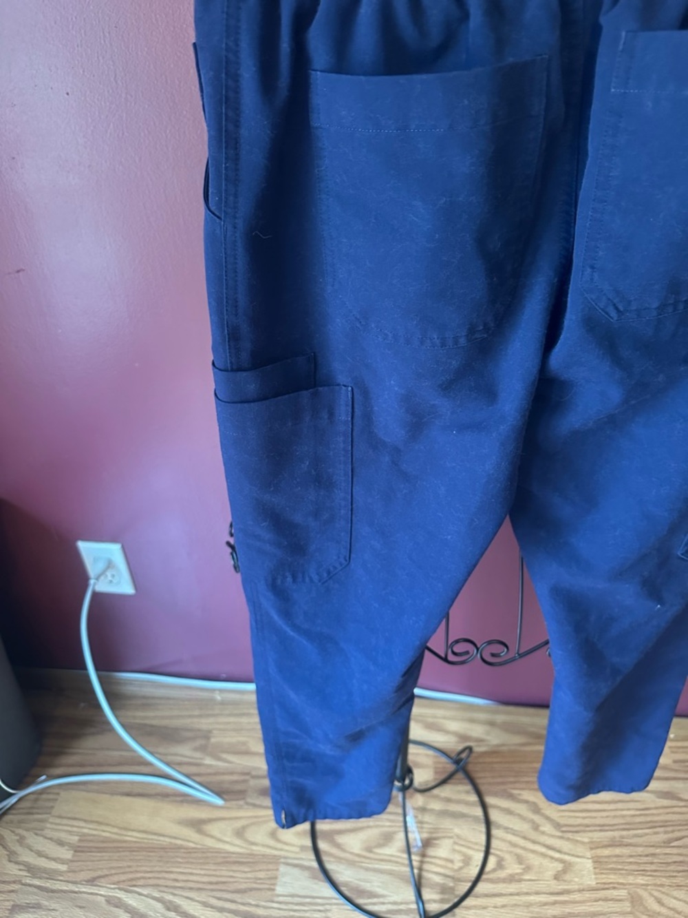 Figs Navy Drawstring Cargo Sweatpants - Picture 12 of 13